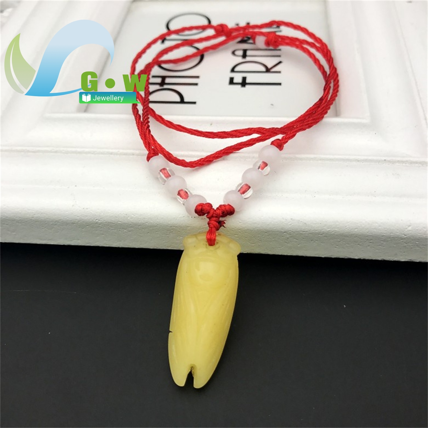 Ethnic Fashion Meaning - Cicada and Fox Glass Pendant Necklace