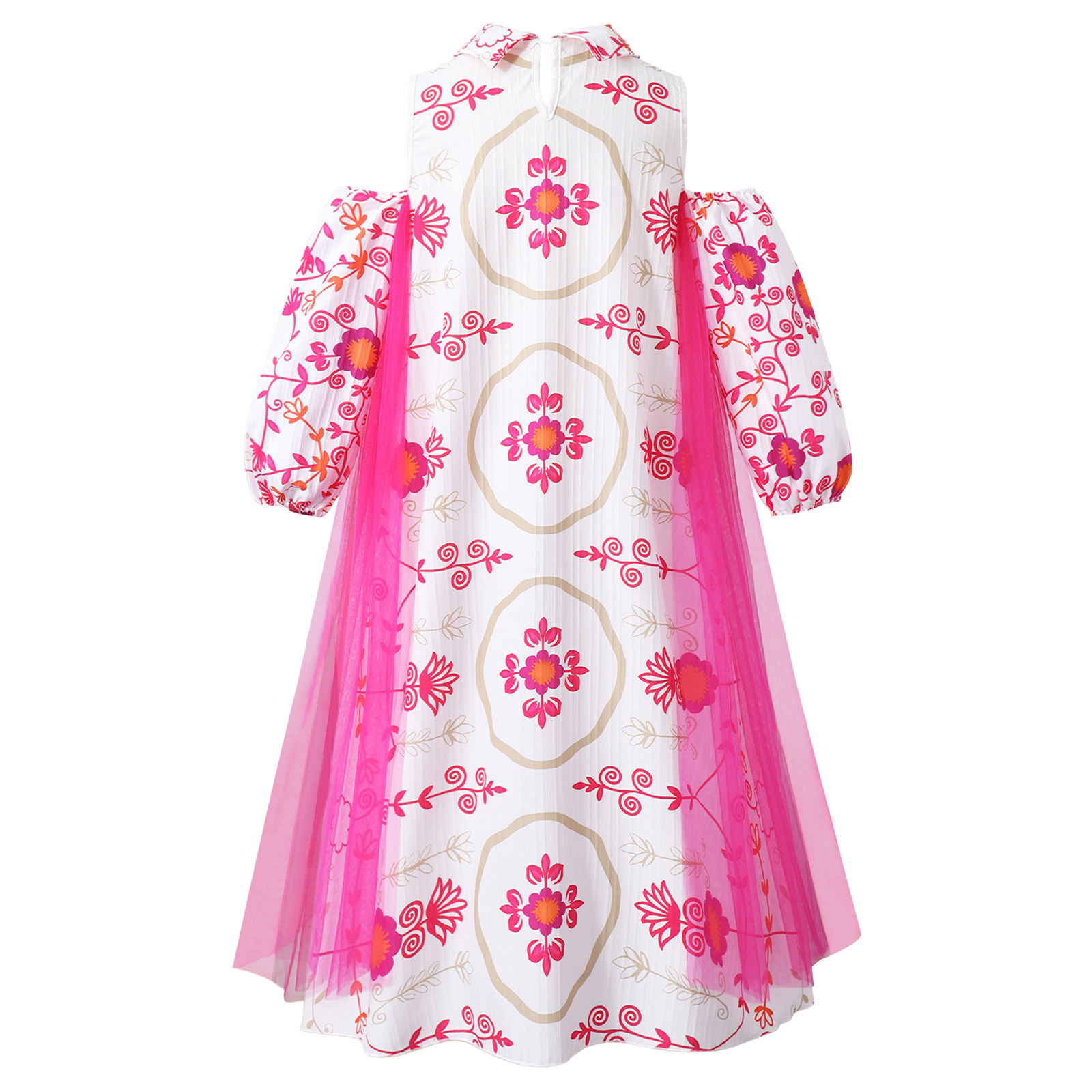 Girl Long Sleeve Mesh Patchwor - Ethnic Wear avis et prix