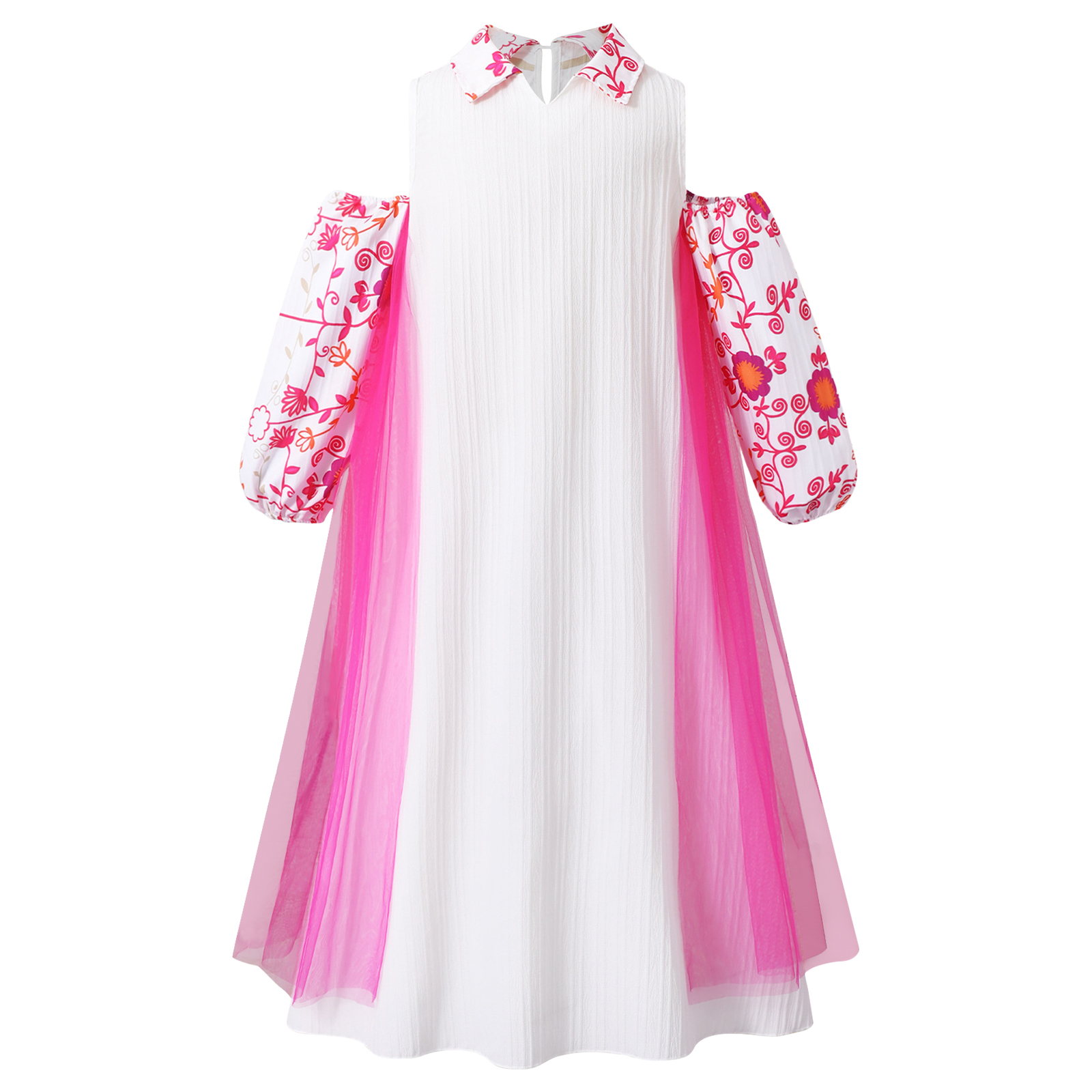 Girl Long Sleeve Mesh Patchwor - Ethnic Wear avis et prix