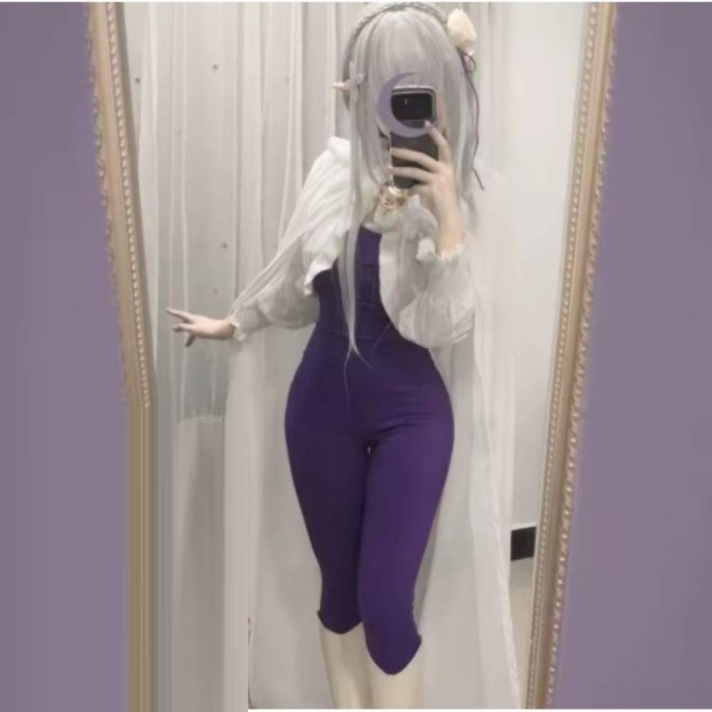 NEW Emilia Rezero Cosplay Cost - Ethnic Outfit avis et prix