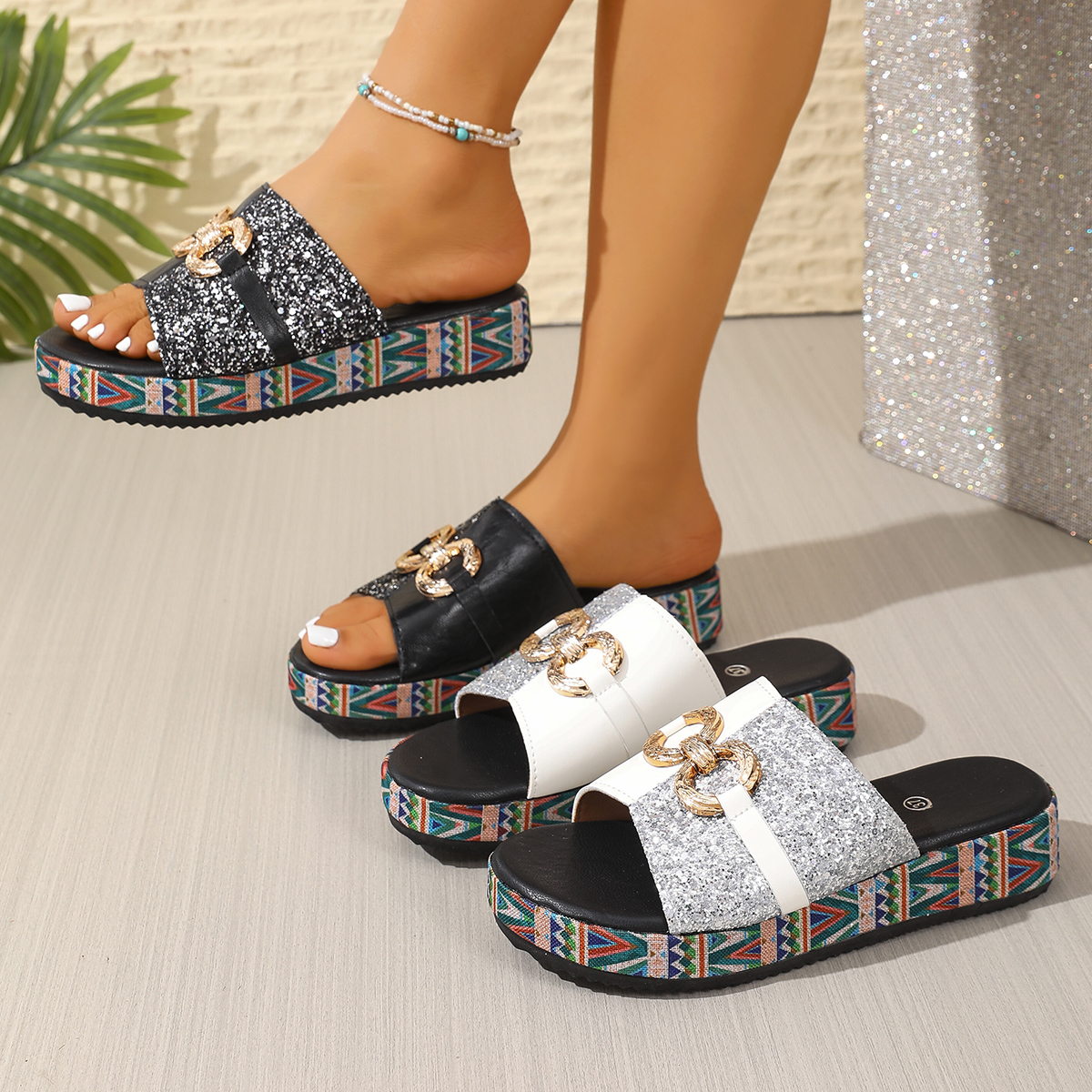 2026 New Thick-Soled Mule Slip - Ethnic Wear avis et prix