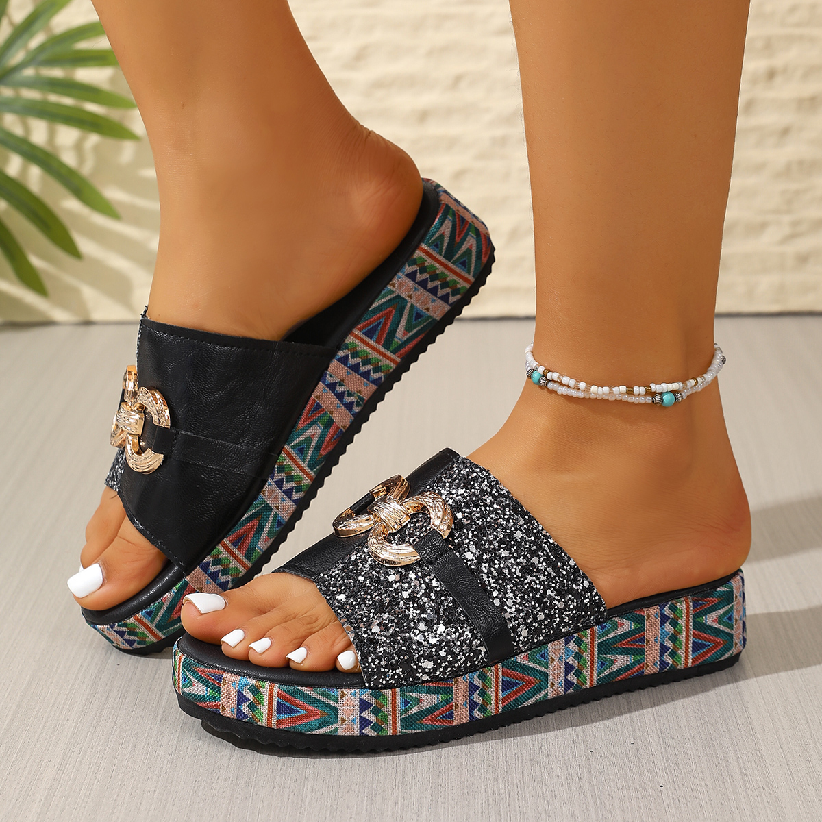 2026 New Thick-Soled Mule Slip - Ethnic Wear avis et prix