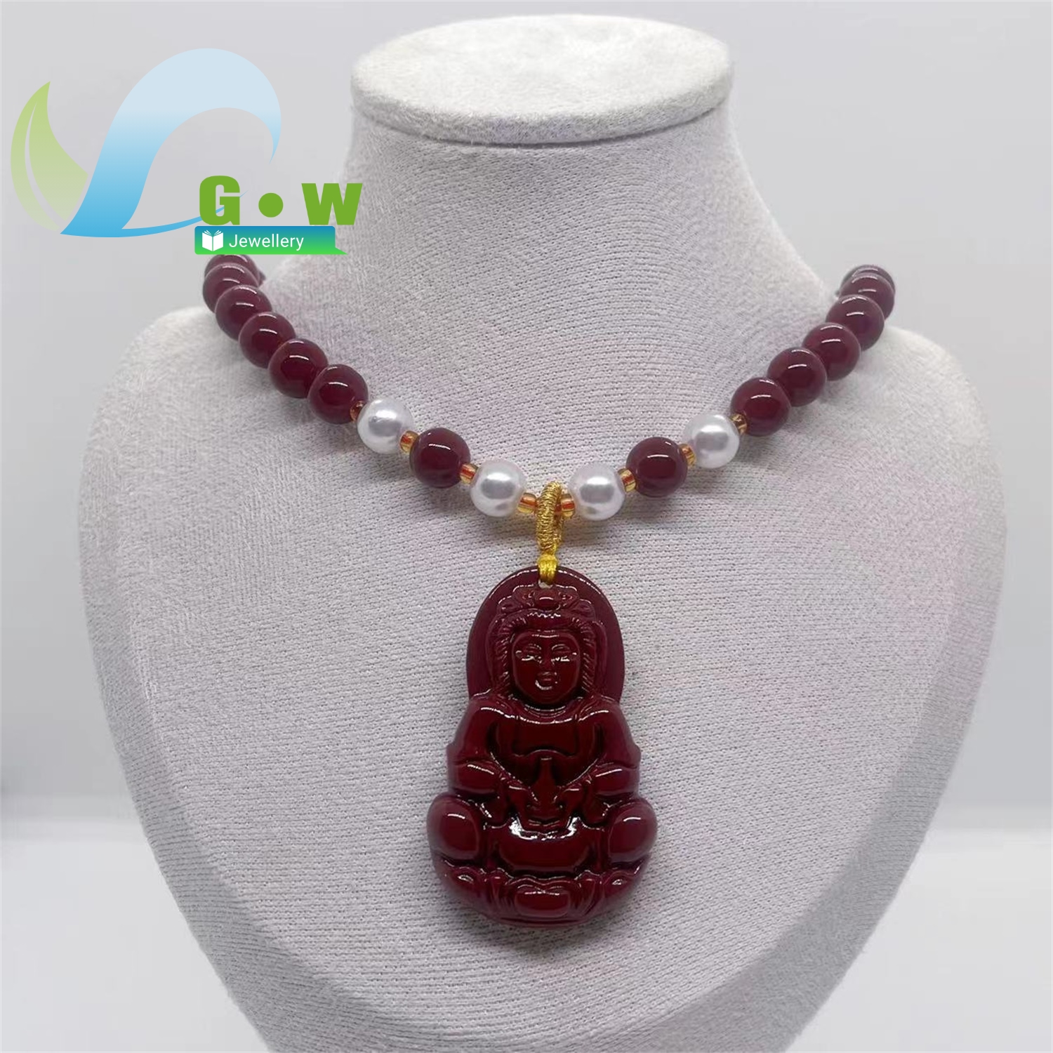 New Cinnabar Guanyin Buddha Pe - Ethnic Fashion Store avis et prix