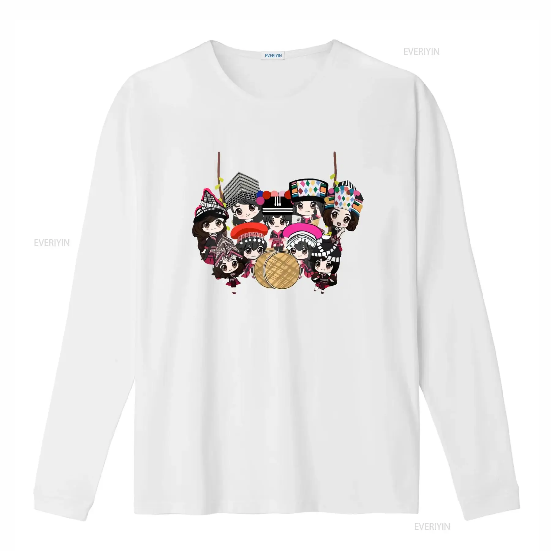 9 Hmong Girls Cartoon Print T  - Ethnic Wear Men'S Fashion avis et prix