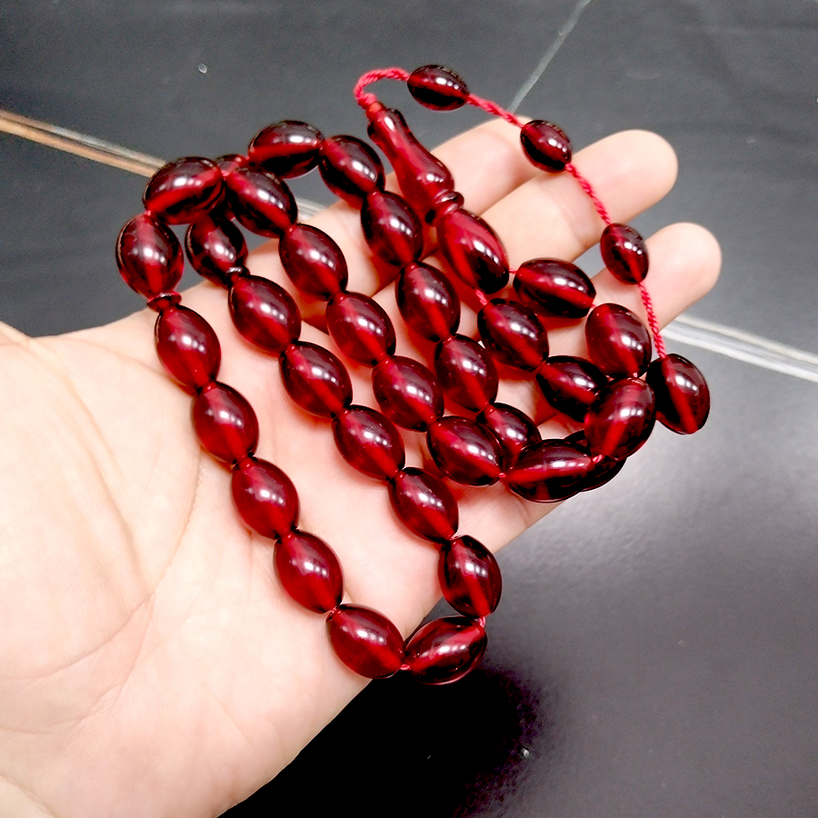 Tasbih Red resin 33 prayer bea - Ethnic Fashion Store avis et prix