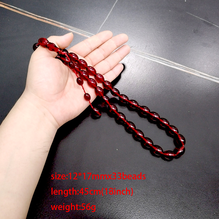 Tasbih Red resin 33 prayer bea - Ethnic Fashion Store avis et prix