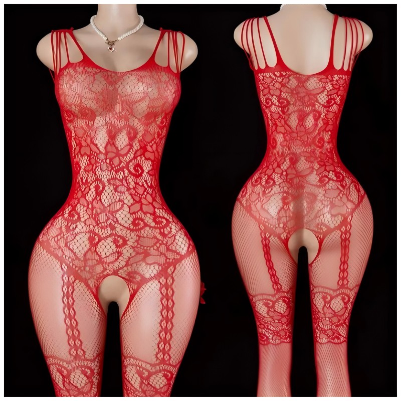Mesh Sexy Crotchless Long Stoc - Ethnic Outfit avis et prix