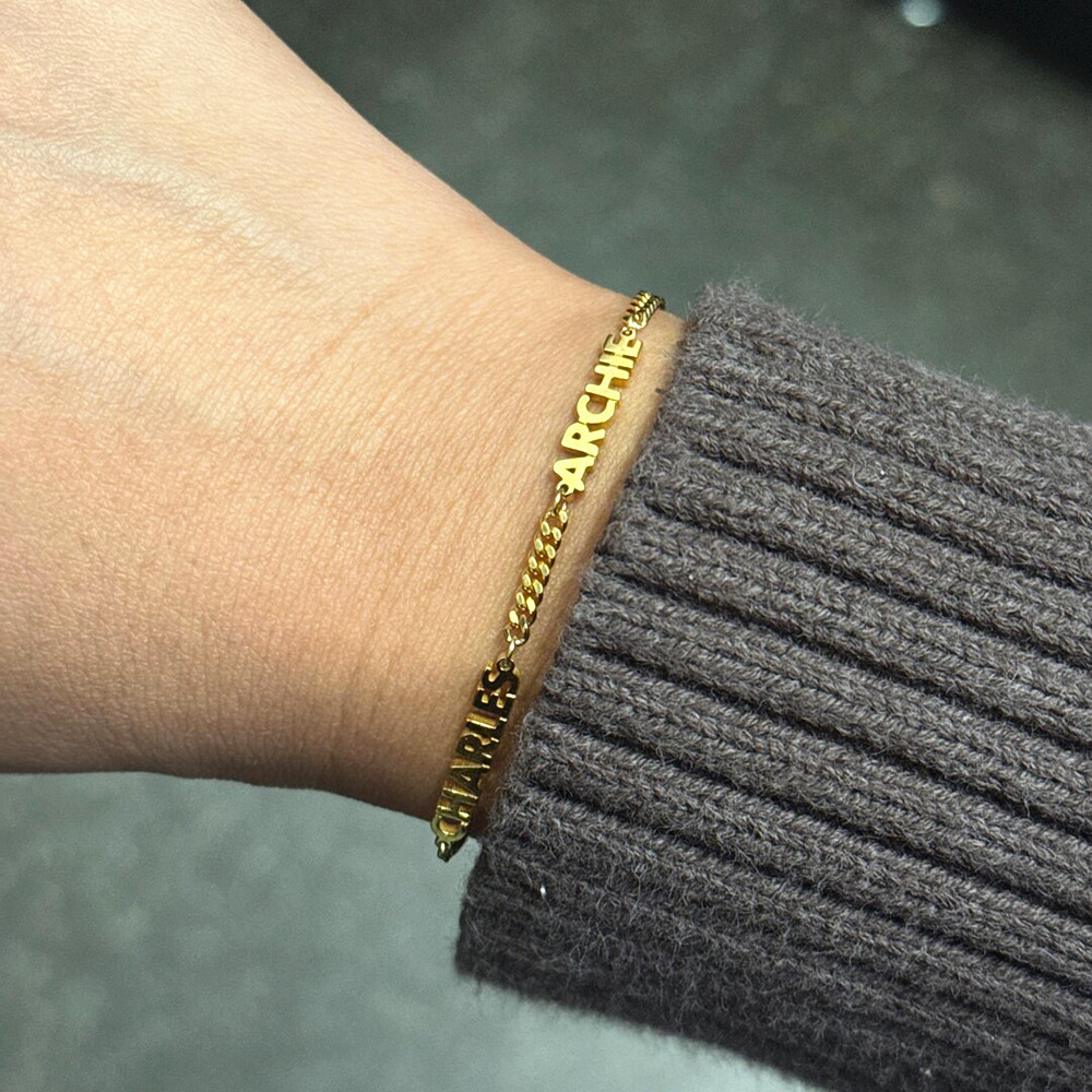 Custom 1-5 Nameplate Bracelet  - Ethnic Fashion Meaning avis et prix