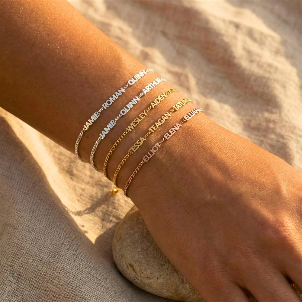 Custom 1-5 Nameplate Bracelet  - Ethnic Fashion Meaning avis et prix