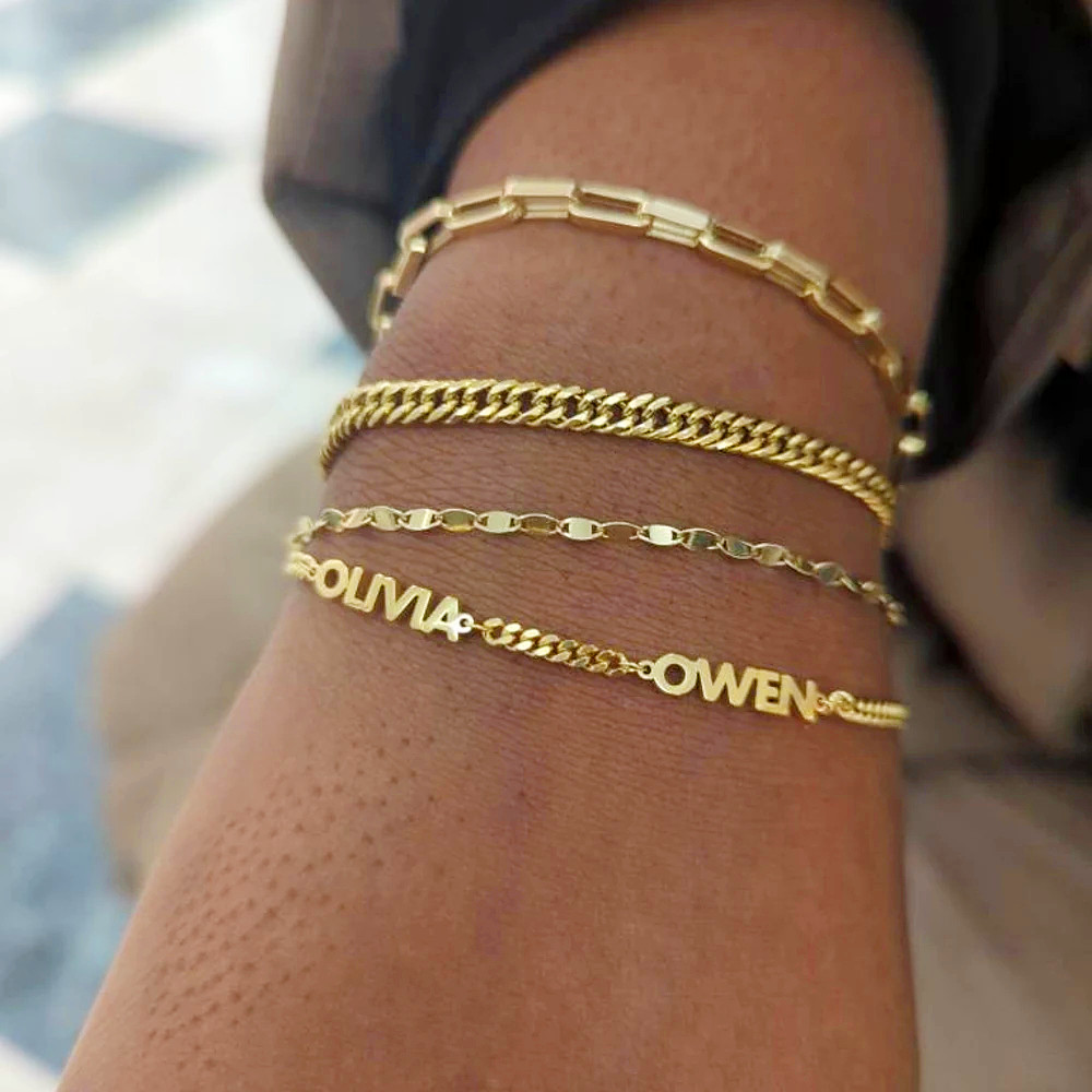 Custom 1-5 Nameplate Bracelet  - Ethnic Fashion Meaning avis et prix