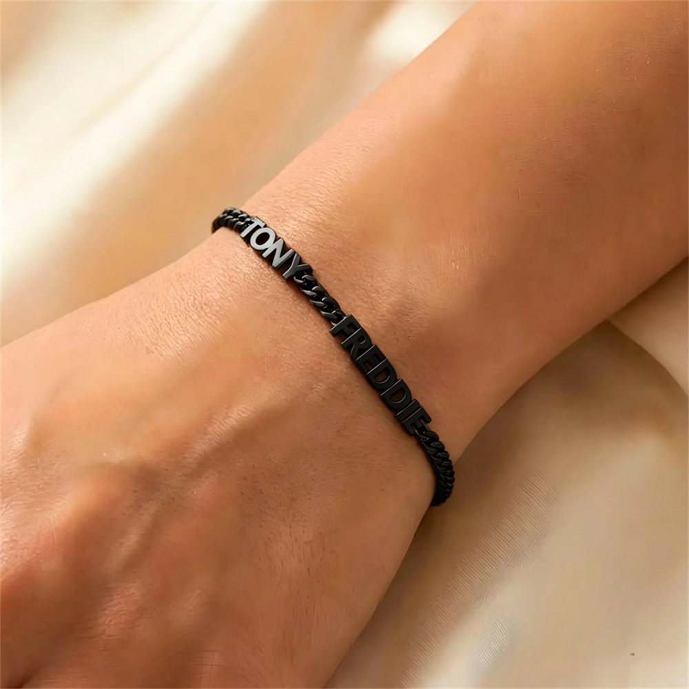 Custom 1-5 Nameplate Bracelet  - Ethnic Fashion Meaning avis et prix