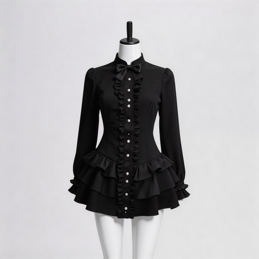 Black Gothic Short Skirt Hallo - Ethnic Wear avis et prix